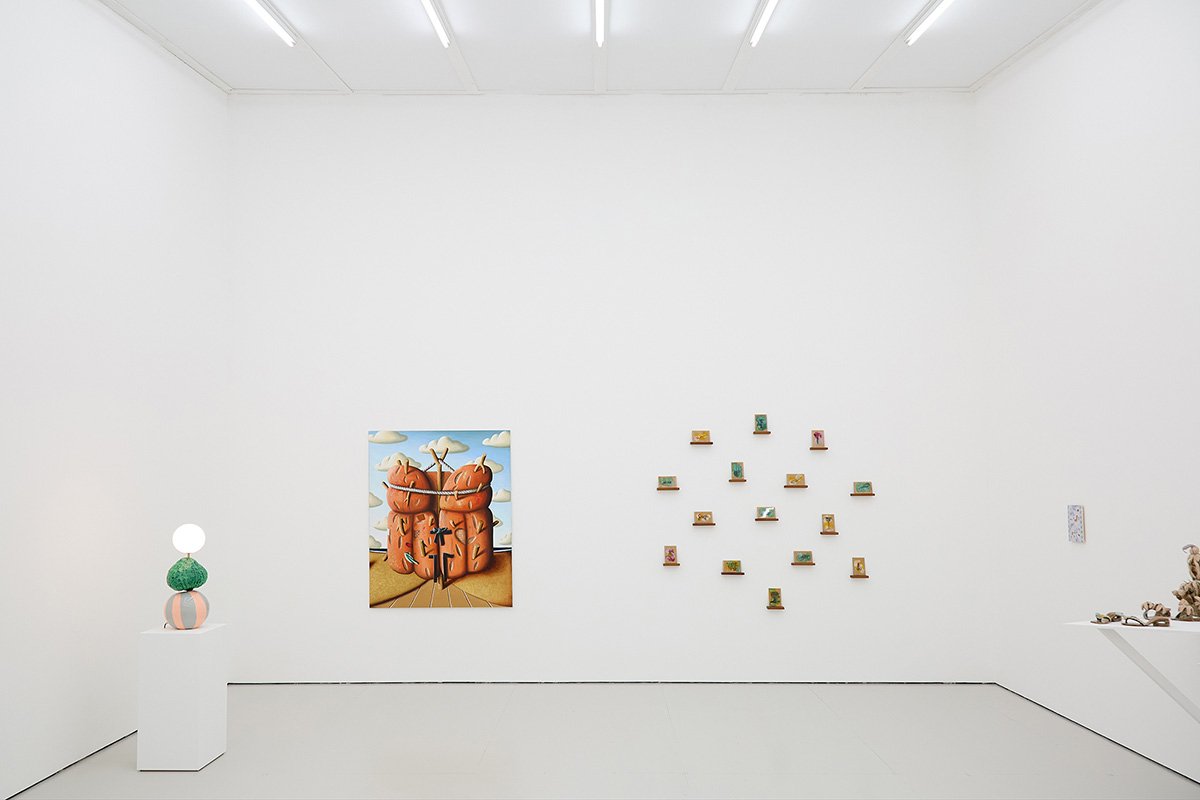 Jonathan Trayte, Robin Mason, Shiraz Bayjoo, Gareth Cadwallader and Holly Stevenson at Castor Gallery