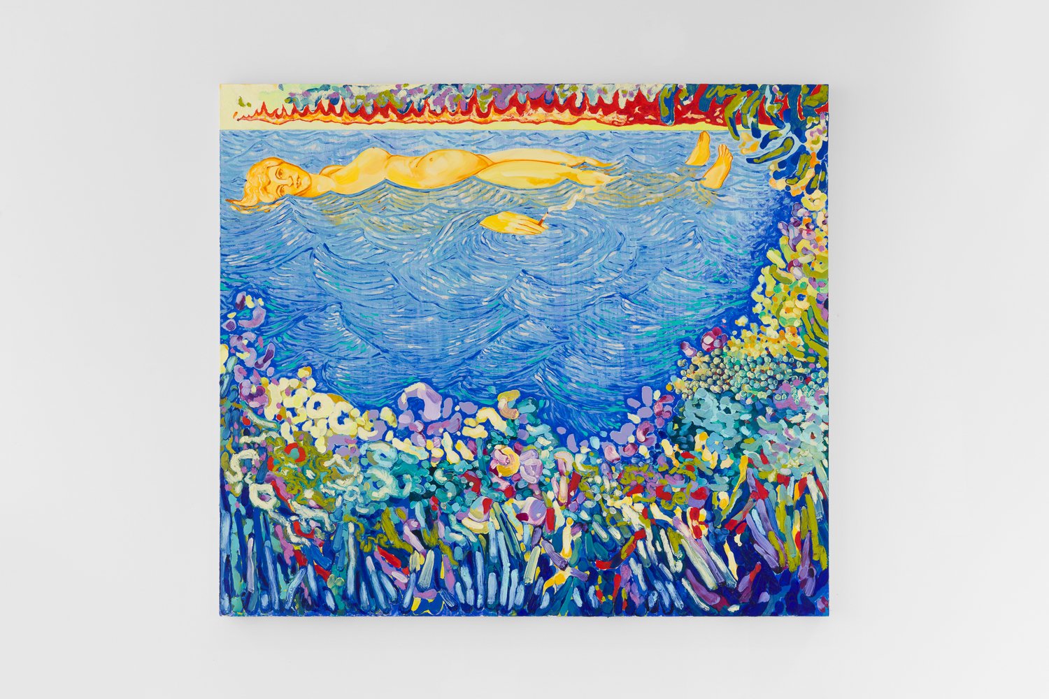 Katie Tomlinson, An Elegant Display, 2026, 140 x 160cm, Oil on Canvas