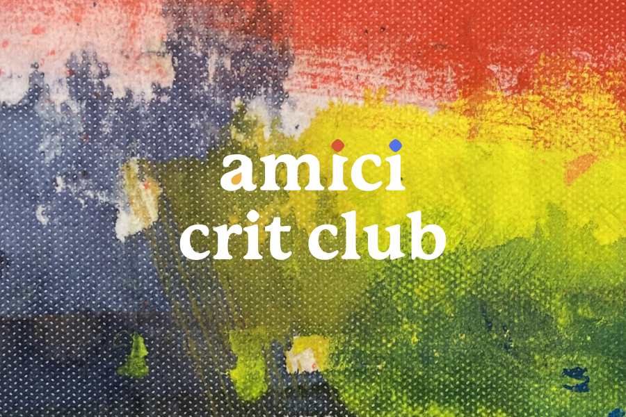 amici crit club on painted packground